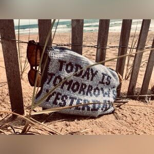 Handmade Knit Crochet Today Is Tomorrows Yesterday Bobs Burgers Quote Bag Purse